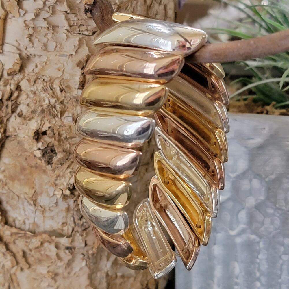 Tri Tone Stretch Bracelet, Bangle Bracelet